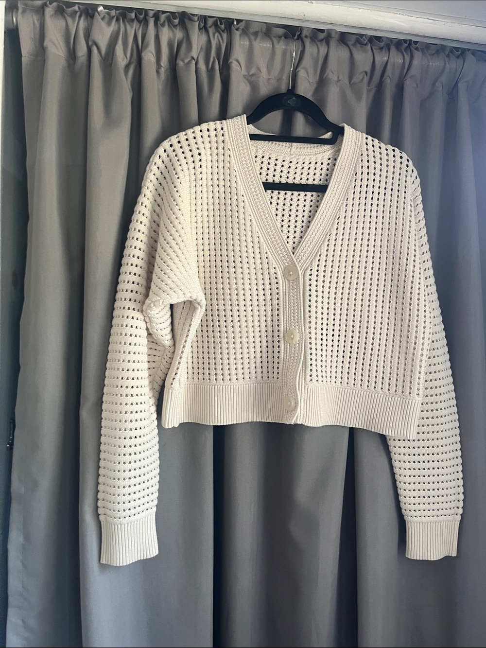 Lululemon Cotton Crochet Mesh Relaxed-Fit Cardigan - Picture 7 of 7